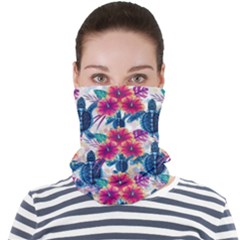 Tropical Flowers Turtles Cbdoilprincess 9a8efa63-1b6b-4226-a85c-858859e581d8 Face Seamless Bandana (adult)