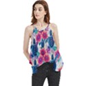 Tropical Flowers Turtles CBDOilPrincess 9a8efa63-1b6b-4226-a85c-858859e581d8 Flowy Camisole Tank Top View1