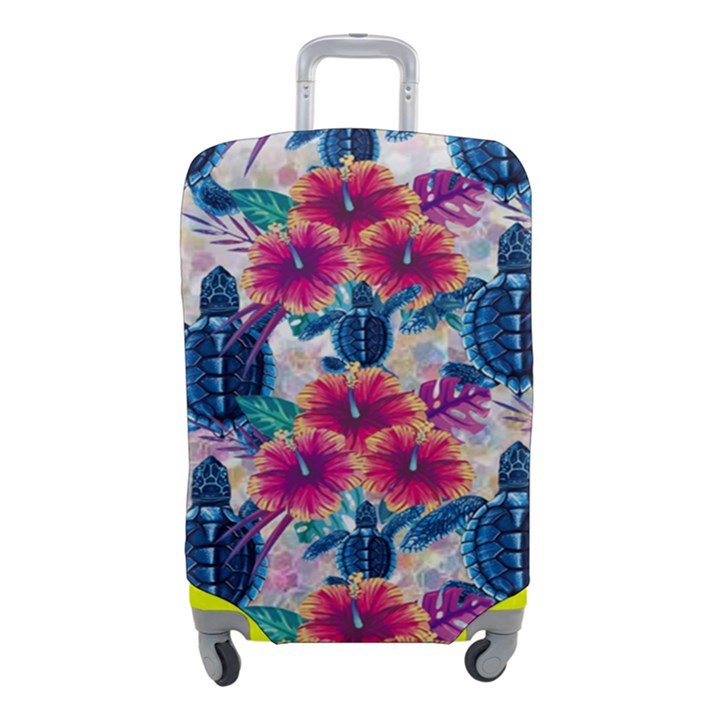 Tropical Flowers Turtles CBDOilPrincess 9a8efa63-1b6b-4226-a85c-858859e581d8 Luggage Cover (Small)