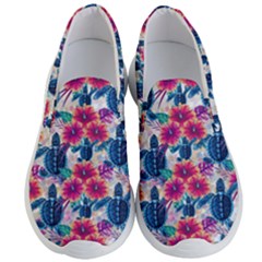 Tropical Flowers Turtles Cbdoilprincess 9a8efa63-1b6b-4226-a85c-858859e581d8 Men s Lightweight Slip Ons by CBDOilPrincess1