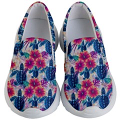 Tropical Flowers Turtles Cbdoilprincess 9a8efa63-1b6b-4226-a85c-858859e581d8 Kids Lightweight Slip Ons by CBDOilPrincess1