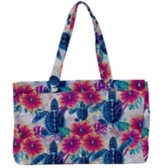 Tropical Flowers Turtles Cbdoilprincess 9a8efa63-1b6b-4226-a85c-858859e581d8 Canvas Work Bag by CBDOilPrincess1