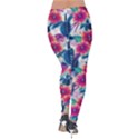 Tropical Flowers Turtles CBDOilPrincess 9a8efa63-1b6b-4226-a85c-858859e581d8 Velvet Leggings View2