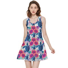 Tropical Flowers Turtles Cbdoilprincess 9a8efa63-1b6b-4226-a85c-858859e581d8 Inside Out Reversible Sleeveless Dress