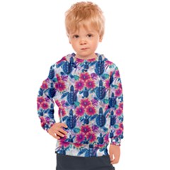 Tropical Flowers Turtles Cbdoilprincess 9a8efa63-1b6b-4226-a85c-858859e581d8 Kids  Hooded Pullover by CBDOilPrincess1