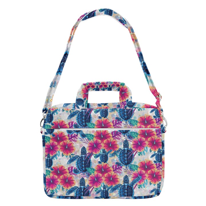 Tropical Flowers Turtles CBDOilPrincess 9a8efa63-1b6b-4226-a85c-858859e581d8 MacBook Pro Shoulder Laptop Bag 