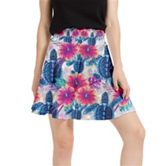 Tropical Flowers Turtles Cbdoilprincess 9a8efa63-1b6b-4226-a85c-858859e581d8 Waistband Skirt