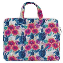 Tropical Flowers Turtles Cbdoilprincess 9a8efa63-1b6b-4226-a85c-858859e581d8 Macbook Pro Double Pocket Laptop Bag (large)