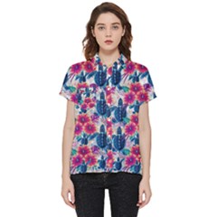 Tropical Flowers Turtles Cbdoilprincess 9a8efa63-1b6b-4226-a85c-858859e581d8 Short Sleeve Pocket Shirt