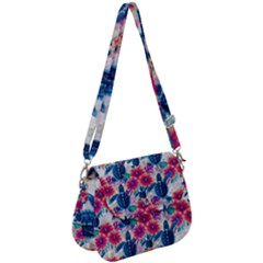 Tropical Flowers Turtles Cbdoilprincess 9a8efa63-1b6b-4226-a85c-858859e581d8 Saddle Handbag