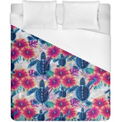 Tropical Flowers Turtles Cbdoilprincess 9a8efa63-1b6b-4226-a85c-858859e581d8 Duvet Cover (california King Size) by CBDOilPrincess1