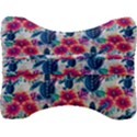 Tropical Flowers Turtles CBDOilPrincess 9a8efa63-1b6b-4226-a85c-858859e581d8 Velour Seat Head Rest Cushion View2