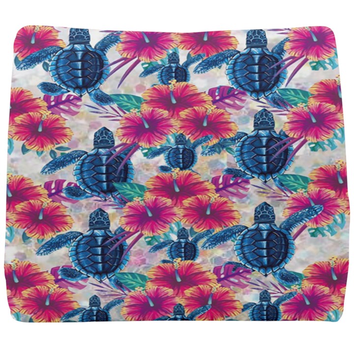 Tropical Flowers Turtles CBDOilPrincess 9a8efa63-1b6b-4226-a85c-858859e581d8 Seat Cushion