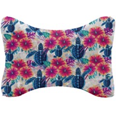 Tropical Flowers Turtles Cbdoilprincess 9a8efa63-1b6b-4226-a85c-858859e581d8 Seat Head Rest Cushion by CBDOilPrincess1