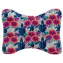 Tropical Flowers Turtles CBDOilPrincess 9a8efa63-1b6b-4226-a85c-858859e581d8 Velour Seat Head Rest Cushion View1