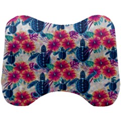 Tropical Flowers Turtles Cbdoilprincess 9a8efa63-1b6b-4226-a85c-858859e581d8 Head Support Cushion by CBDOilPrincess1