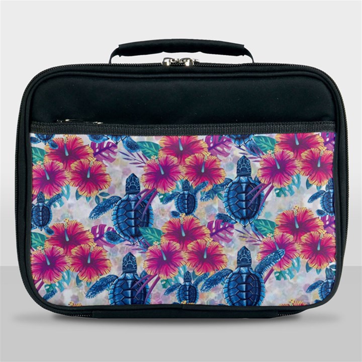 Tropical Flowers Turtles CBDOilPrincess 9a8efa63-1b6b-4226-a85c-858859e581d8 Lunch Bag