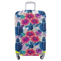 Tropical Flowers Turtles Cbdoilprincess 9a8efa63-1b6b-4226-a85c-858859e581d8 Luggage Cover (medium) by CBDOilPrincess1