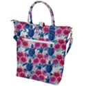 Tropical Flowers Turtles CBDOilPrincess 9a8efa63-1b6b-4226-a85c-858859e581d8 Buckle Top Tote Bag View2