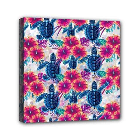 Tropical Flowers Turtles Cbdoilprincess 9a8efa63-1b6b-4226-a85c-858859e581d8 Mini Canvas 6  X 6  (stretched) by CBDOilPrincess1