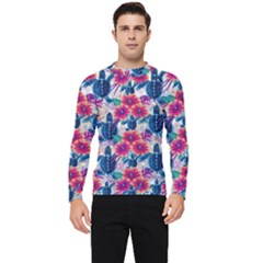 Tropical Flowers Turtles Cbdoilprincess 9a8efa63-1b6b-4226-a85c-858859e581d8 Men s Long Sleeve Rash Guard