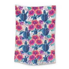 Tropical Flowers Turtles Cbdoilprincess 9a8efa63-1b6b-4226-a85c-858859e581d8 Small Tapestry by CBDOilPrincess1