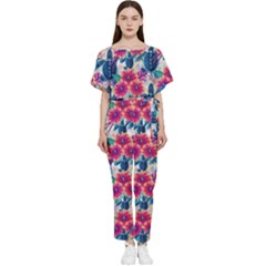 Tropical Flowers Turtles Cbdoilprincess 9a8efa63-1b6b-4226-a85c-858859e581d8 Batwing Lightweight Jumpsuit