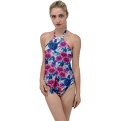 Tropical Flowers Turtles Cbdoilprincess 9a8efa63-1b6b-4226-a85c-858859e581d8 Go With The Flow One Piece Swimsuit by CBDOilPrincess1