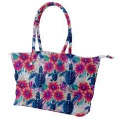 Tropical Flowers Turtles Cbdoilprincess 9a8efa63-1b6b-4226-a85c-858859e581d8 Canvas Shoulder Bag by CBDOilPrincess1