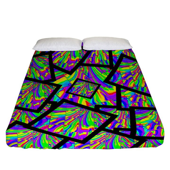 Vibrant Colors CBDOilPrincess 47064993-d0bc-4cda-b403-dc84c3d564a3 Fitted Sheet (California King Size)