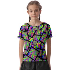 Vibrant Colors Cbdoilprincess 47064993-d0bc-4cda-b403-dc84c3d564a3 Kids  Frill Chiffon Blouse