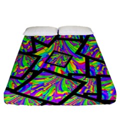 Vibrant Colors Cbdoilprincess 47064993-d0bc-4cda-b403-dc84c3d564a3 Fitted Sheet (queen Size) by CBDOilPrincess1