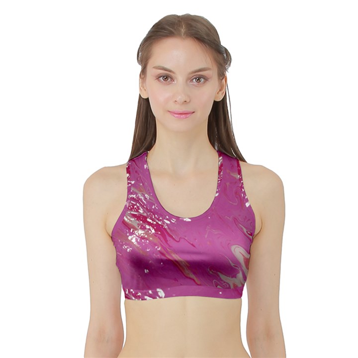 My Pour Cup Painting 1 CBDOilPrincess B85ce3ba-6b55-4b89-b882-d6eeb79129ac Sports Bra with Border