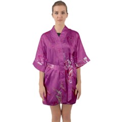 My Pour Cup Painting 1 Cbdoilprincess B85ce3ba-6b55-4b89-b882-d6eeb79129ac Half Sleeve Satin Kimono  by CBDOilPrincess1