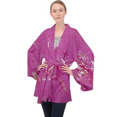 My Pour Cup Painting 1 Cbdoilprincess B85ce3ba-6b55-4b89-b882-d6eeb79129ac Long Sleeve Velvet Kimono  by CBDOilPrincess1