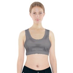 Battleship Grey Sports Bra With Pocket by FabChoice