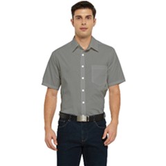 Battleship Grey Men s Short Sleeve Pocket Shirt 