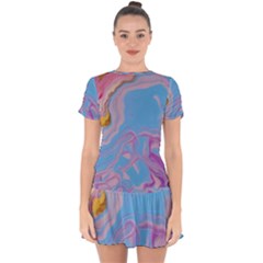 My Pour Cup Painting 7 0 Cbdoilprincess  C149feb1-a8f0-4fc5-9cab-9aea5d60a71c Drop Hem Mini Chiffon Dress by CBDOilPrincess1