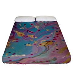 My Pour Cup Painting 7 2 Cbdoilprincess    3e784cd8-e6d8-4a8a-b63e-e3fb6a978394 Fitted Sheet (king Size) by CBDOilPrincess1