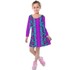 Snake Print Cbdoilprincess 4be14ba2-4032-43e6-a099-7f7e7f0d7362 Kids  Long Sleeve Velvet Dress by CBDOilPrincess1