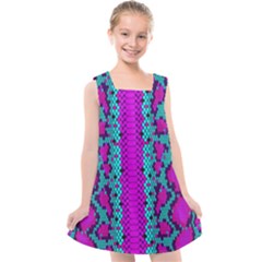 Snake Print Cbdoilprincess 4be14ba2-4032-43e6-a099-7f7e7f0d7362 Kids  Cross Back Dress by CBDOilPrincess1