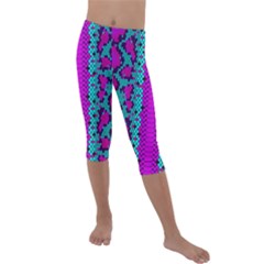 Snake Print Cbdoilprincess 4be14ba2-4032-43e6-a099-7f7e7f0d7362 Kids  Lightweight Velour Capri Leggings 