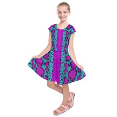 Snake Print Cbdoilprincess 4be14ba2-4032-43e6-a099-7f7e7f0d7362 Kids  Short Sleeve Dress by CBDOilPrincess1