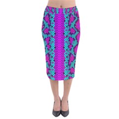 Snake Print Cbdoilprincess 4be14ba2-4032-43e6-a099-7f7e7f0d7362 Velvet Midi Pencil Skirt by CBDOilPrincess1