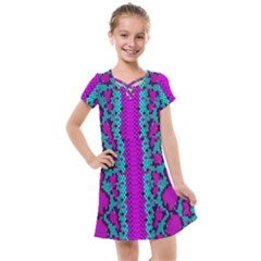 Snake Print Cbdoilprincess 4be14ba2-4032-43e6-a099-7f7e7f0d7362 Kids  Cross Web Dress by CBDOilPrincess1