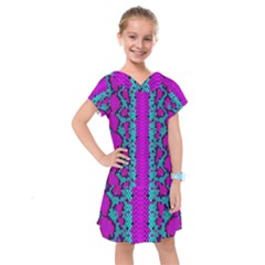 Snake Print Cbdoilprincess 4be14ba2-4032-43e6-a099-7f7e7f0d7362 Kids  Drop Waist Dress by CBDOilPrincess1