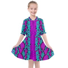 Snake Print Cbdoilprincess 4be14ba2-4032-43e6-a099-7f7e7f0d7362 Kids  All Frills Chiffon Dress by CBDOilPrincess1