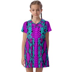 Snake Print Cbdoilprincess 4be14ba2-4032-43e6-a099-7f7e7f0d7362 Kids  Asymmetric Collar Dress by CBDOilPrincess1