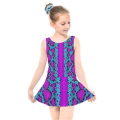 Snake Print Cbdoilprincess 4be14ba2-4032-43e6-a099-7f7e7f0d7362 Kids  Skater Dress Swimsuit by CBDOilPrincess1