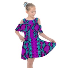 Snake Print Cbdoilprincess 4be14ba2-4032-43e6-a099-7f7e7f0d7362 Kids  Shoulder Cutout Chiffon Dress by CBDOilPrincess1